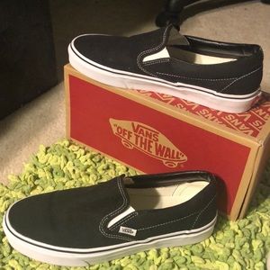 NEVER BEEN WORN Black slip-on vans